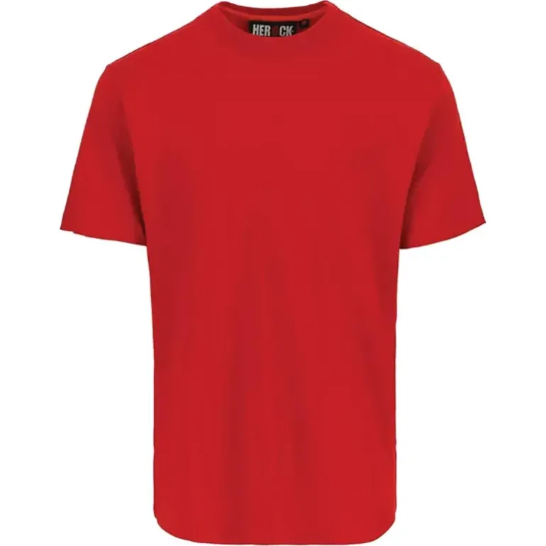 T-shirt manches courtes Herock® homme en coton rouge - Col rond 190g/m²