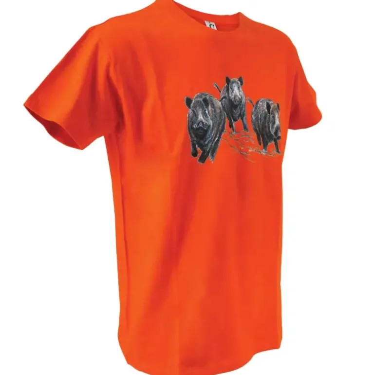 T-shirt orange sangliers Bartavel®