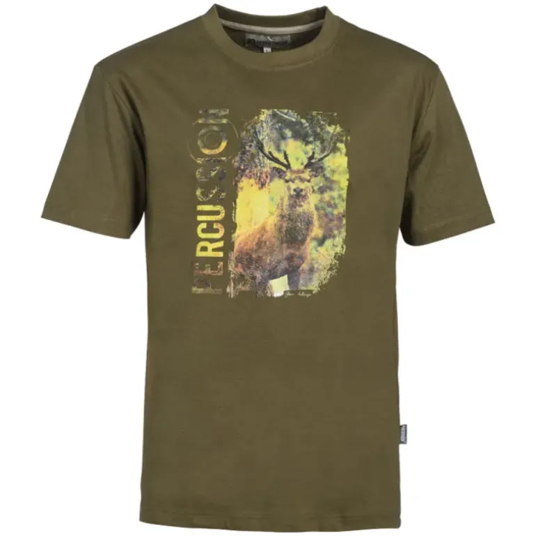 T-shirt Percussion Cerf 100% Coton 180g/m² Col Rond