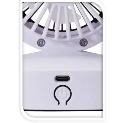 Ventilateur de table rechargeable 3 sorties - Blanc 3W