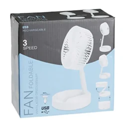 Ventilateur pliable 24h autonomie 3 modes de vitesse USB Ø16cm