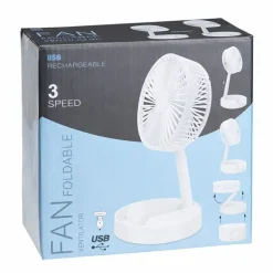 Ventilateur pliable 24h autonomie 3 modes de vitesse USB Ø16cm