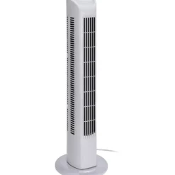 Ventilateur tour pivotant 45W - 80 cm - 3 vitesses - Blanc
