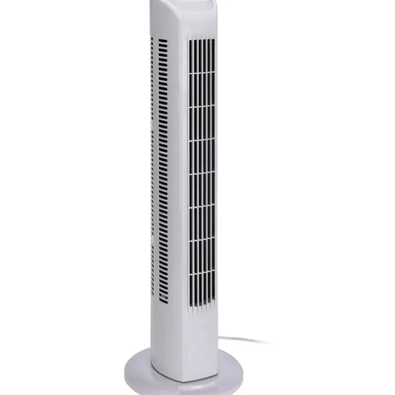 Ventilateur tour pivotant 45W - 80 cm - 3 vitesses - Blanc
