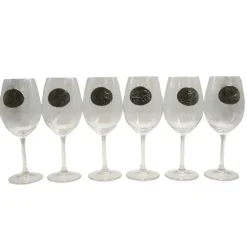 Verres à vin 360 ml décor étain relief de gibiers 6 pièces