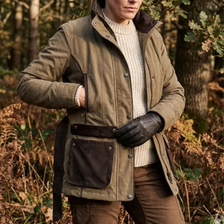 Veste chasse Cevrus femme 2 poches imperméable polyester XS à 2XL