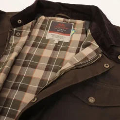 Veste cirée 1919 isolation thermique coton ciré vert kaki S à 3XL