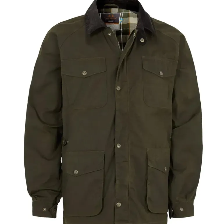 Veste cirée 1919 isolation thermique coton ciré vert kaki S à 3XL