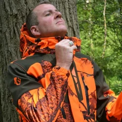 Veste de chasse softshell SL TEX orange camo