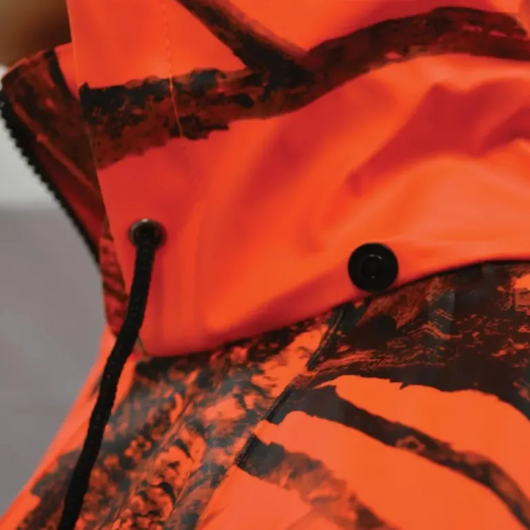 Veste de pluie Treeland étanche camo orange blaze M à 4XL