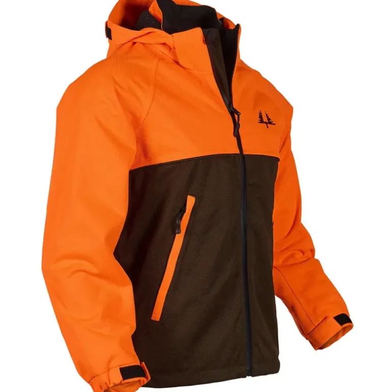 Veste enfant imperméable Ridge polyester orange vert 6 à 16 ans