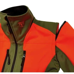 Veste Francital Softshell Chambaran Orange manches amovibles norme NF S 74-567
