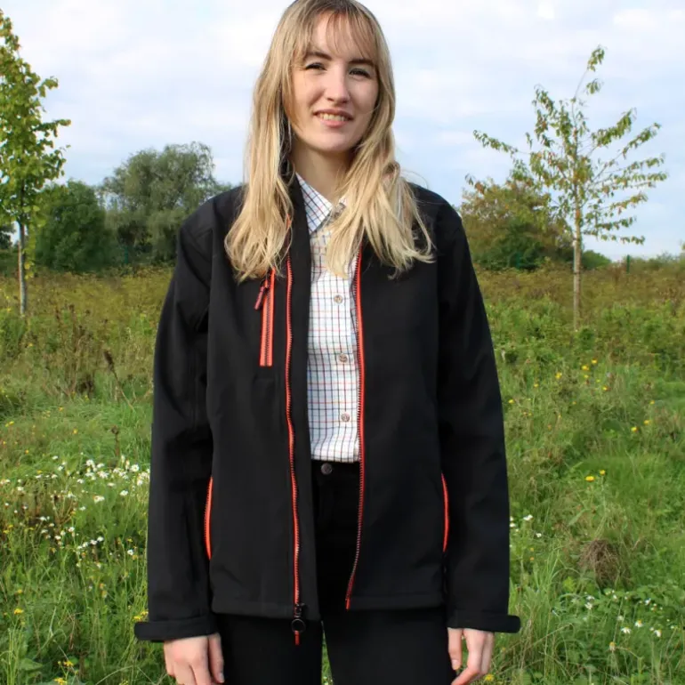 Veste softshell femme Alba 4 poches polyester noir XXS à 2XL