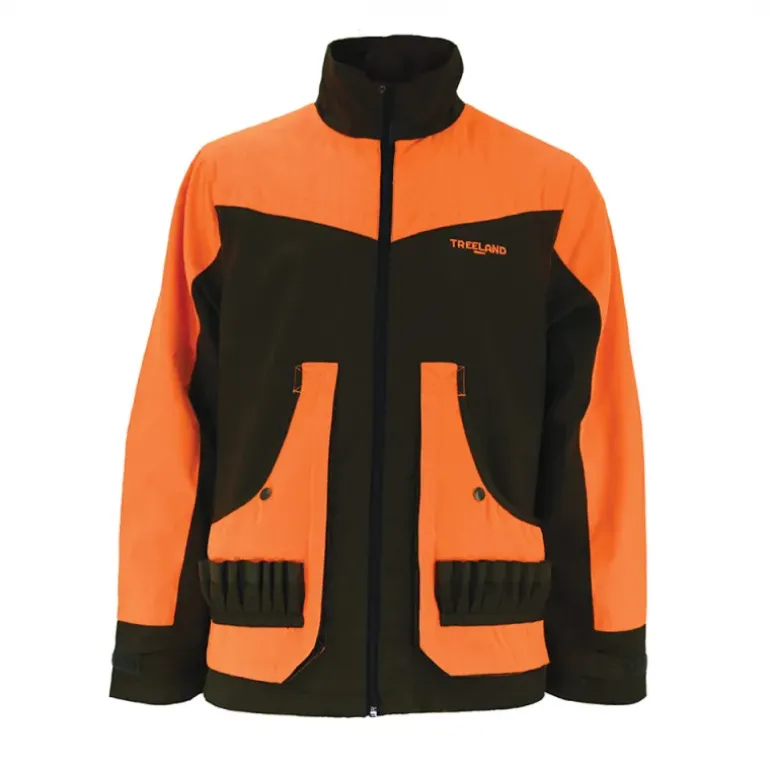 Veste Treeland Ouverture déperlante orange marron S à 3XL