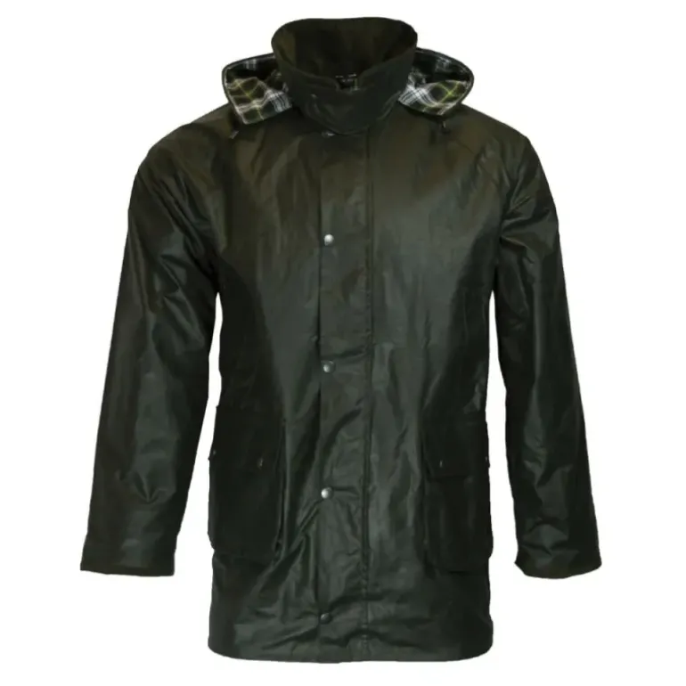 Veste Walker and Hawkes Poacher Vert Coton Ciré – style anglais